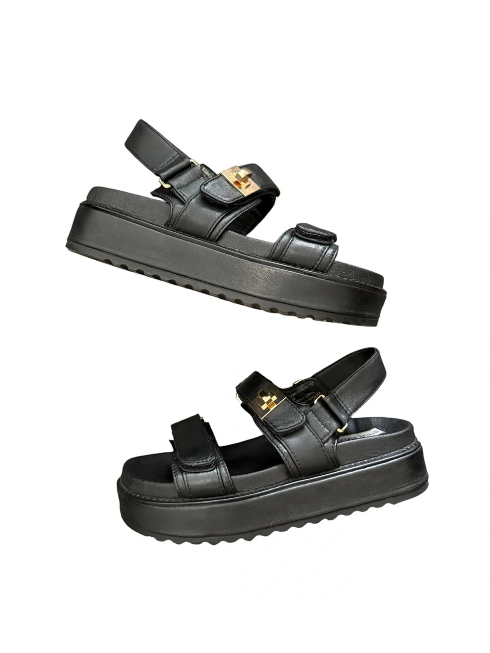 Steve Madden Bigmona Platform Sandals Black 7